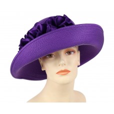 Mujer&apos;s Dressy Church Hat  Derby Hat  Purple  Navy  White  4134  eb-41484284